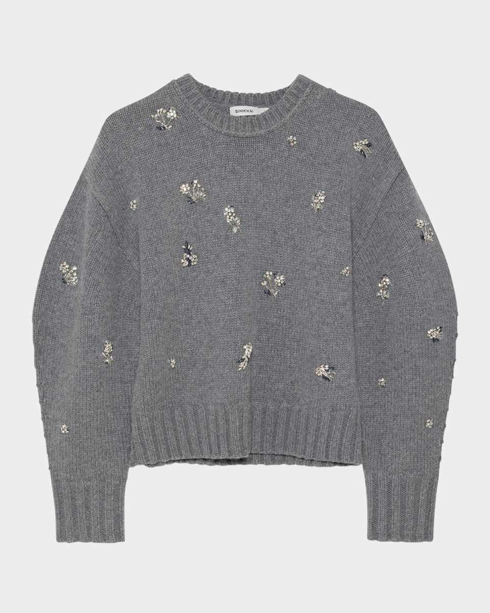 Coraline Crystal-Embellished Sweater
